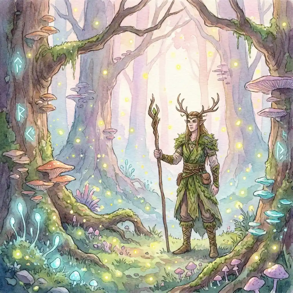 Watercolor style D&D art